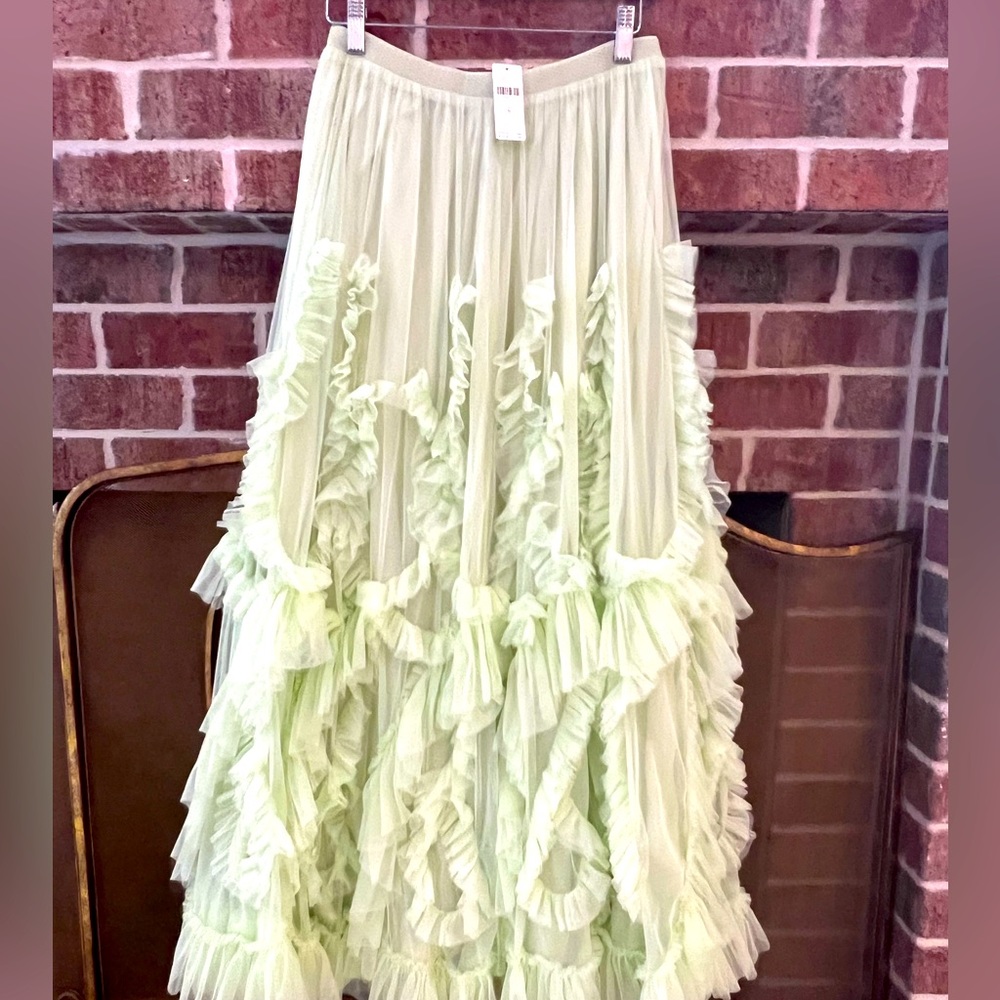 Anthropologie Full length tulle maxi skirt